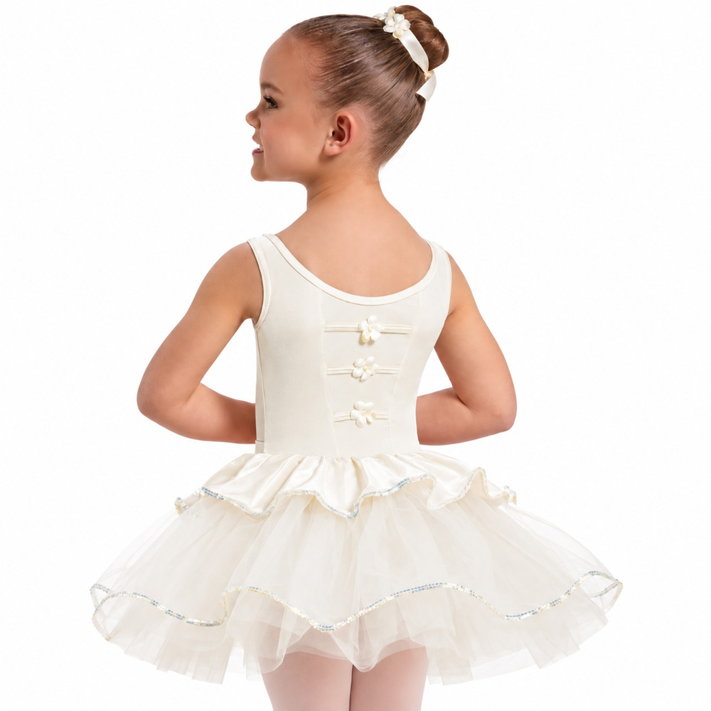 Weissman 18549 A Fairy Tale Come True Ivory Velvet Showtime Dance Costume L C